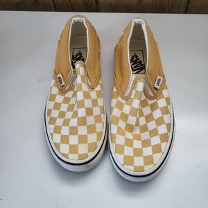 Vans Classic Checkered Sneakers Pastel Yellow Big Kids 4